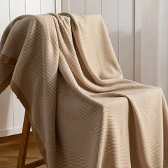 2025 new light luxury blanket living room nap sofa blanket bedside towel office aviation blanket paper pattern fish bone pattern