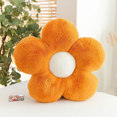35/50cm Ins Cute Stuffed Five Petal Flower Pillow Beautiful Flower Plush Seat Cushion Sunflower Comfortable Pillow Home Decor