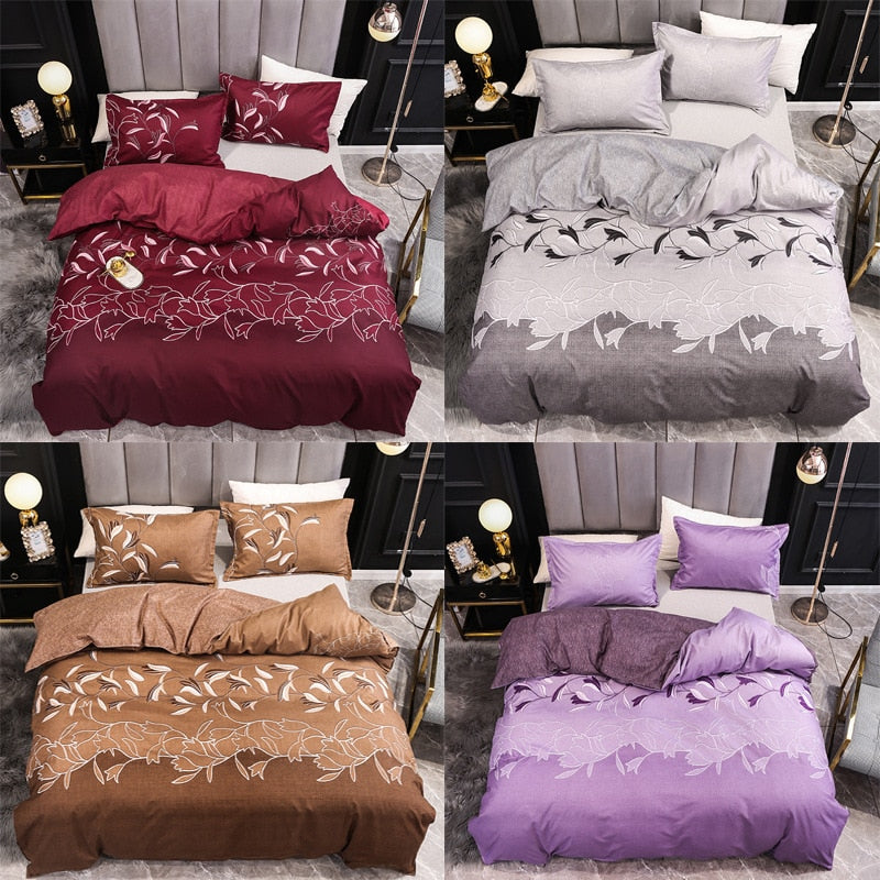 3pcs Nordic Exquisite Embroidery Bedding Set Bedroom Double Comfort Soft High Quality Quilt Cover and Pillowcase
