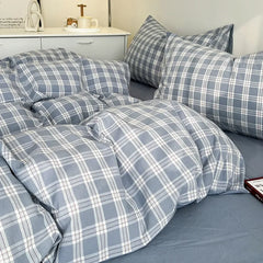 Japanese Style Bedding Set Flat Sheet Pillowcases Duvet Cover No Filler Single Full Size Spring Summer Hotel Bed Linens