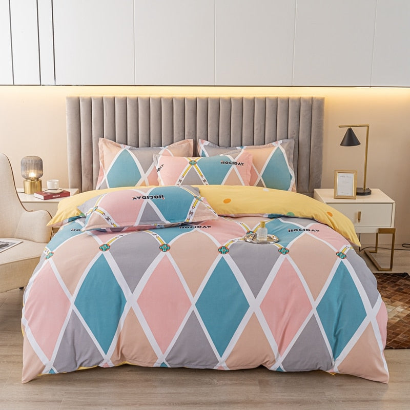 1 Pc 100% Cotton Duvet Cover 200x200,Small Fresh Single Quilt Cover,Without Pillowcase,No Bed Sheet