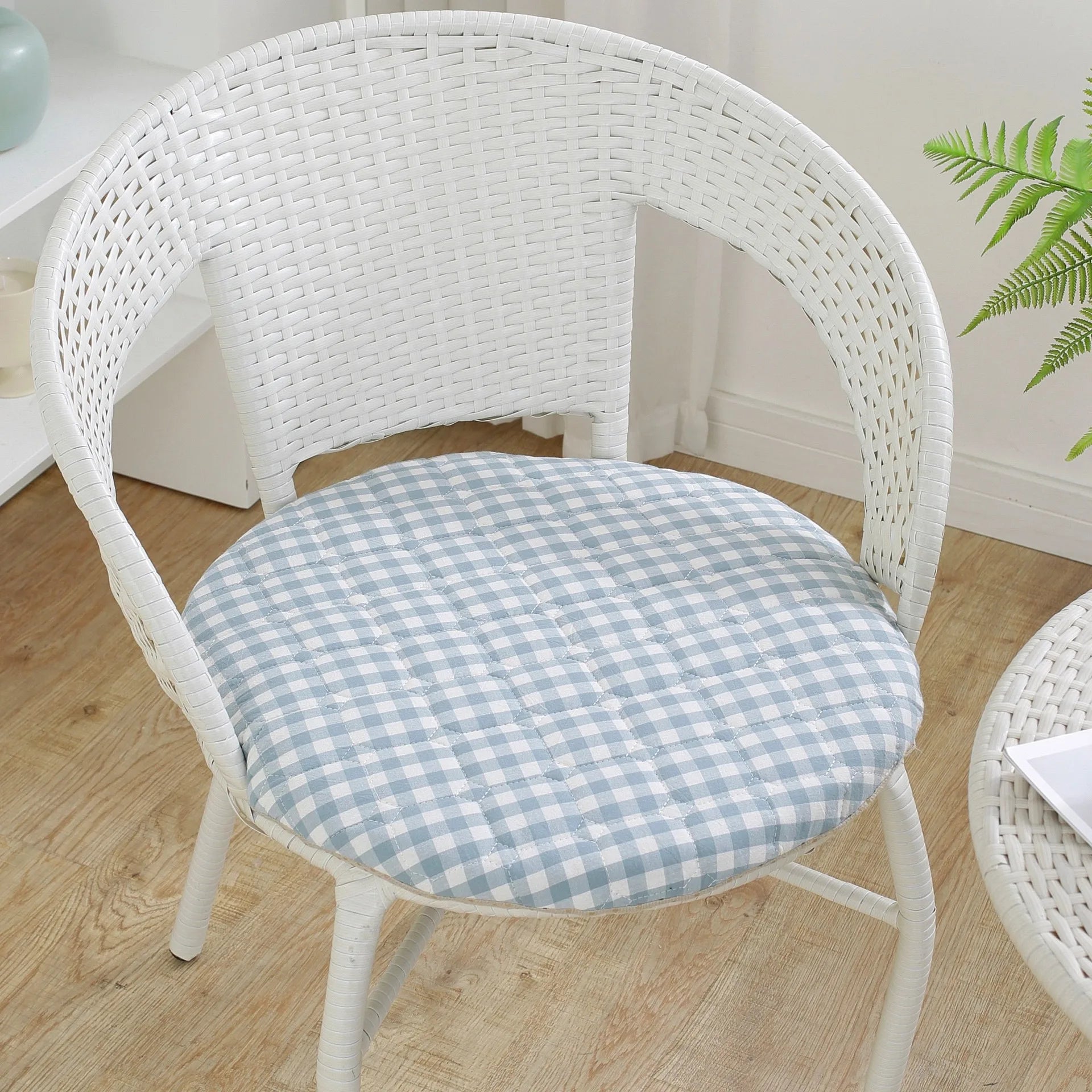 Anti-slip Plaid Thick Car Cushion Cotton Chair Seat Yoga Cushions Meditation Floor Round Pillow  Home Textile All Season