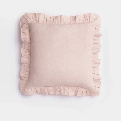 100% Pure Linen Ruffle Throw Pillowcases,Soft Comfortable Cushion Cover,Home Decor Sofa Pillows Cover,Living Room Couch Ornament