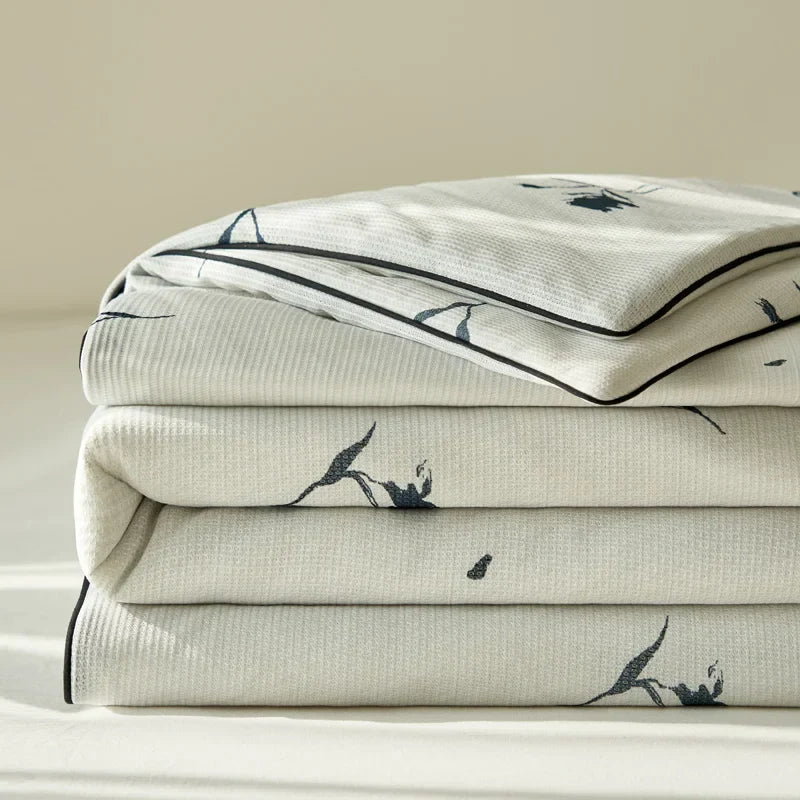 Summer Quilt  Class A Knitted Aerobic Cotton Printed Soybean Quilt Summer Bedspread Home Textiles