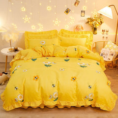 Duvet Cover kawaii Bedding Set Twin Size Flower Quilt Cover 150x200 High Quality Skin Friendly Fabric Bedding Cover
