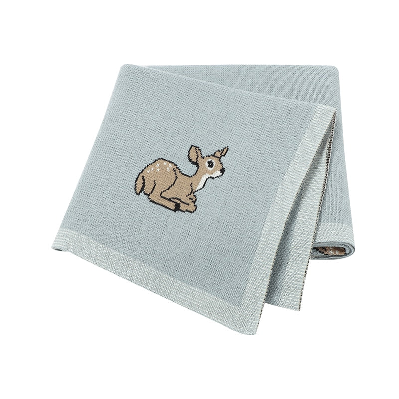 Baby Blankets Newborn Swaddle Wrap 100*80 CM Cotton Knitted Infant Kids Stroller Bedding Quilt Super Soft Children's Accessories