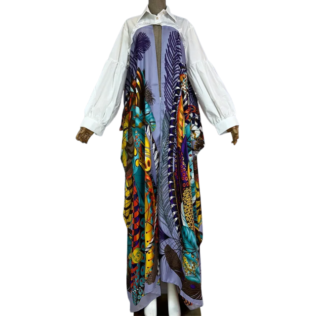 Trendy Long Sleeve Printed Cardigan - WINI