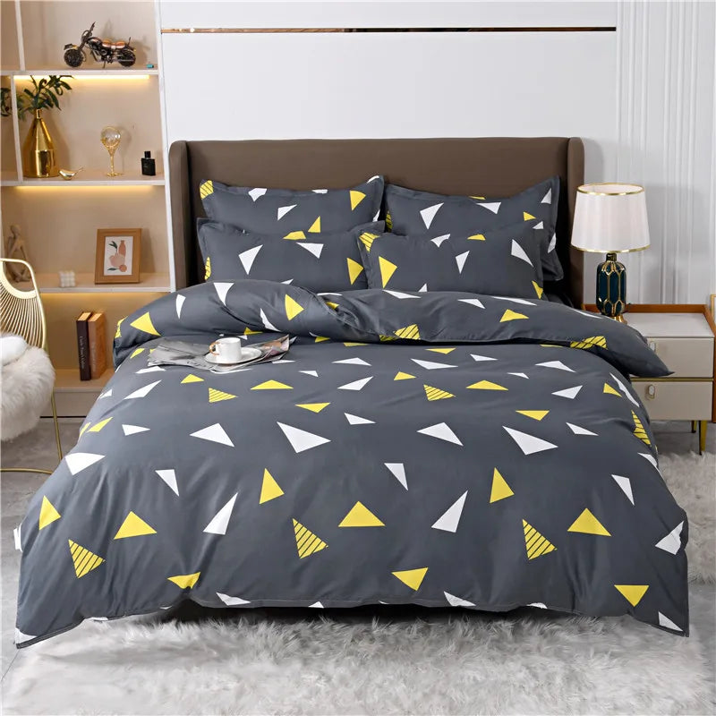 3pcs Leopard Pattern Duvet Cover Bedding Set Double Queen Size, Microfiber Soft Quilt Cover with Pillowcases, Girls Room Decor