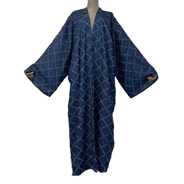 Elegant Blue Denim Winter Cardigan - WINI