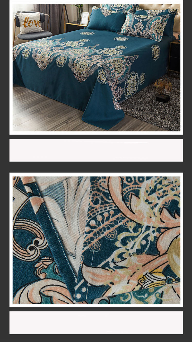 4pcs Set Winter Soft Nordic Double Bed Bedding Set Luxury Jacquard Non-irritating Sheet Quilt Cover Pillowcase 200x230cm