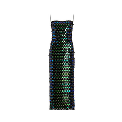 Solid Sequin Slim Backless Dress