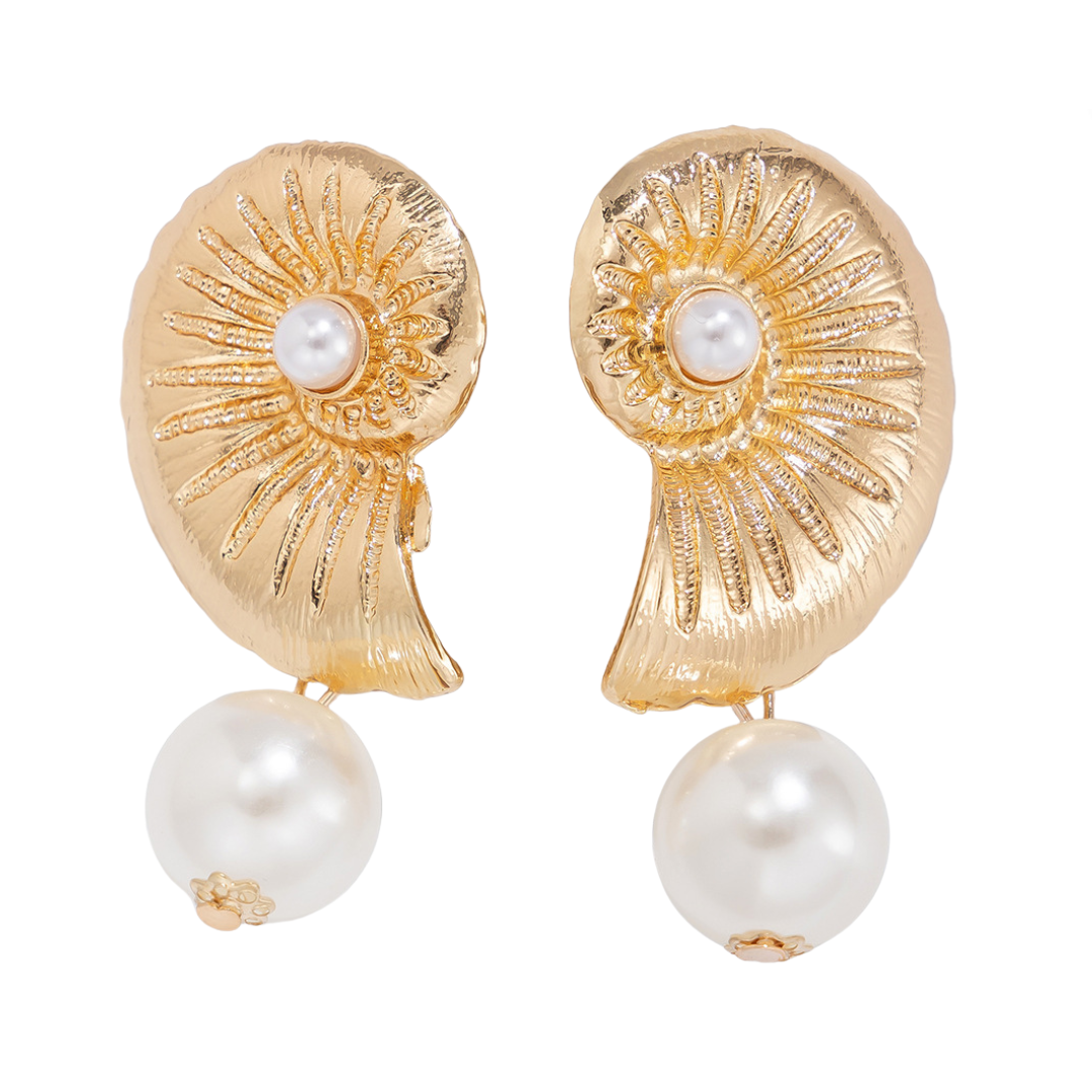 Vintage Pearl Shell Earrings