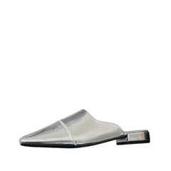 Spliced Flat Retro Square Toe Sandals