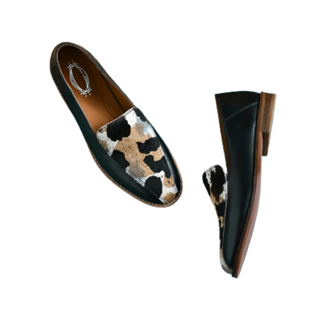 Animal Pattern Leather Loafers