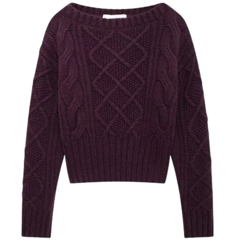 Classic Round Neck Long-Sleeved Knitted Sweater