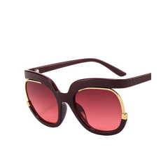 Retro Round Color Contrast Sunglasses