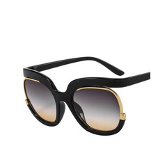 Retro Round Color Contrast Sunglasses