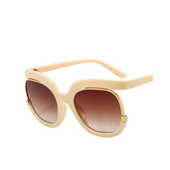 Retro Round Color Contrast Sunglasses