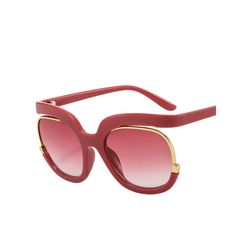 Retro Round Color Contrast Sunglasses