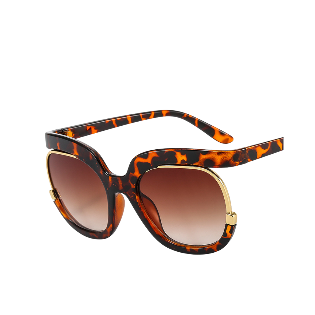 Retro Round Color Contrast Sunglasses