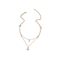 Water Drop Diamond Clavicle Chain Necklace