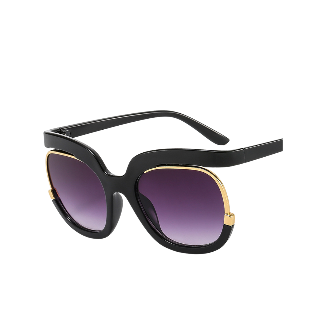 Retro Round Color Contrast Sunglasses