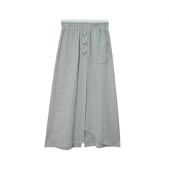 High Elastic Waist A-Line Skirt