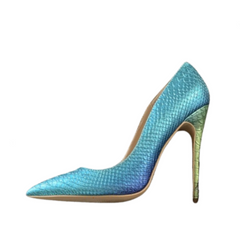 High Stiletto Snake Pattern Pointed Toe Pumps