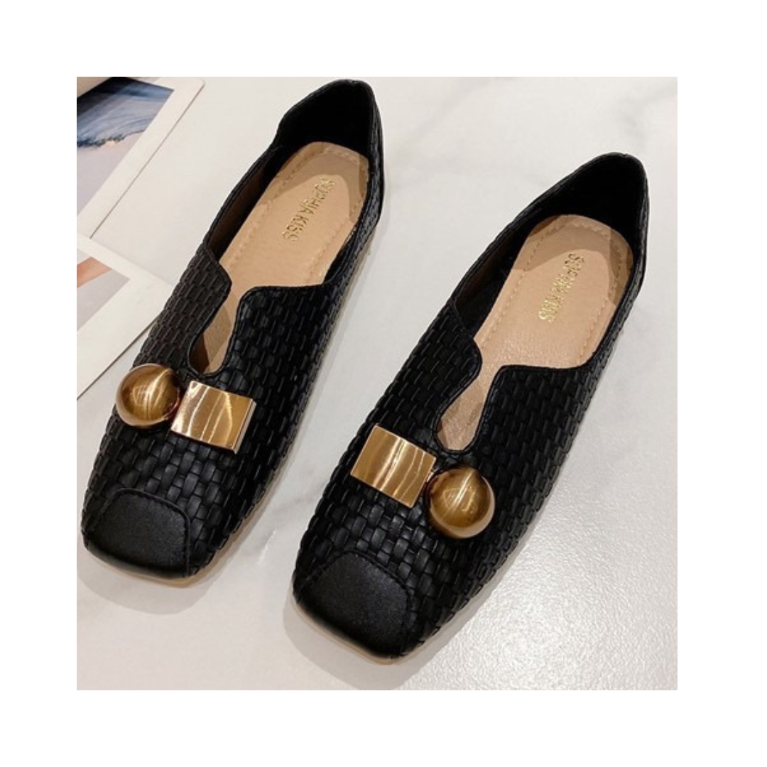 Classic Square Toe Soft Bottom Flat Shoes