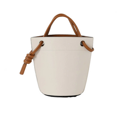 Simple Drawstring PU Bucket Bag