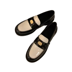Casual Retro Gold Coin Slip-On Flat Loafers