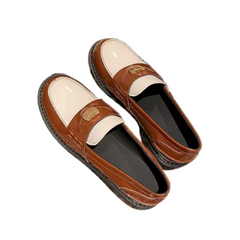 Casual Retro Gold Coin Slip-On Flat Loafers