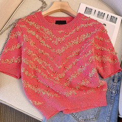 Vintage Beaded Knitted T-Shirt