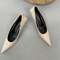 PU Leather Shallow Pointed Toe Stiletto Pumps