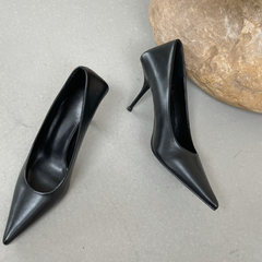 PU Leather Shallow Pointed Toe Stiletto Pumps