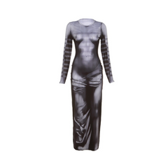 Digital 3D Printed High Waist Dress