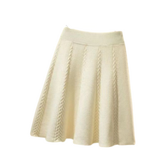 Casual Solid Knitted Mini Skirt