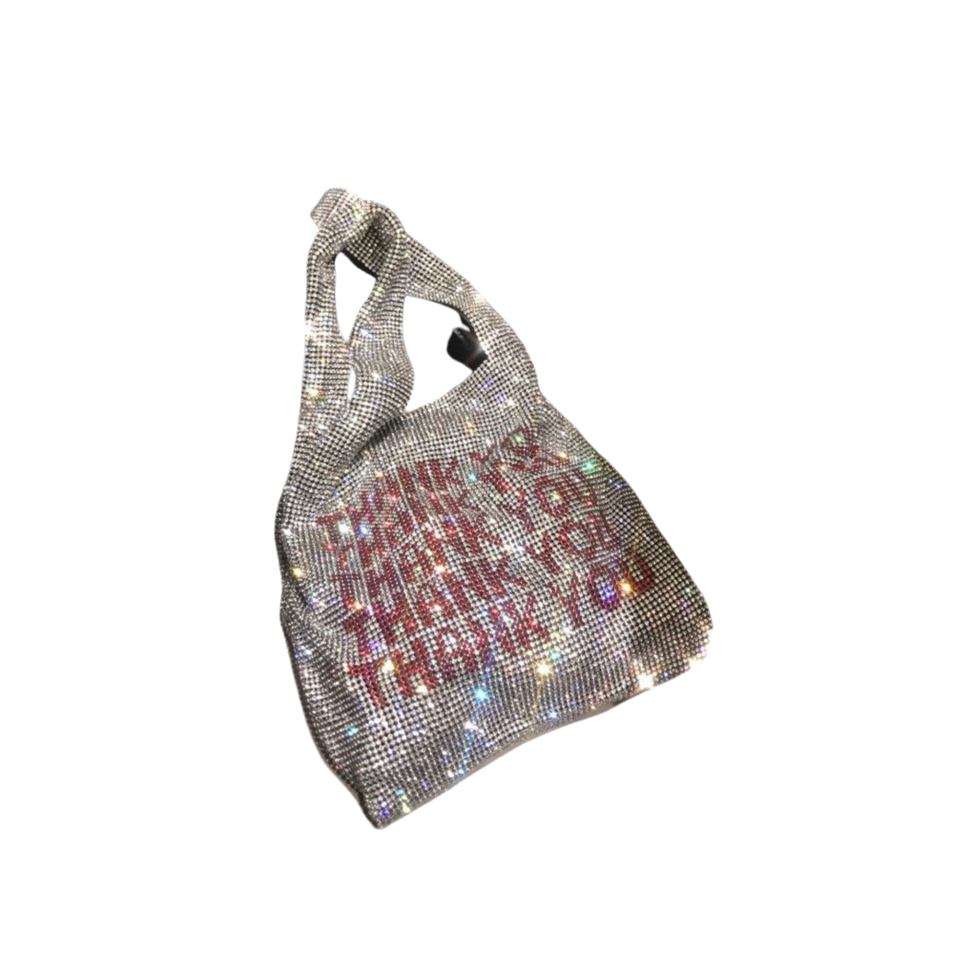 Handheld Thank You Diamond Bling Handbag