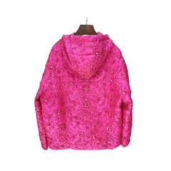 Jacquard Beaded Loose Hoodie