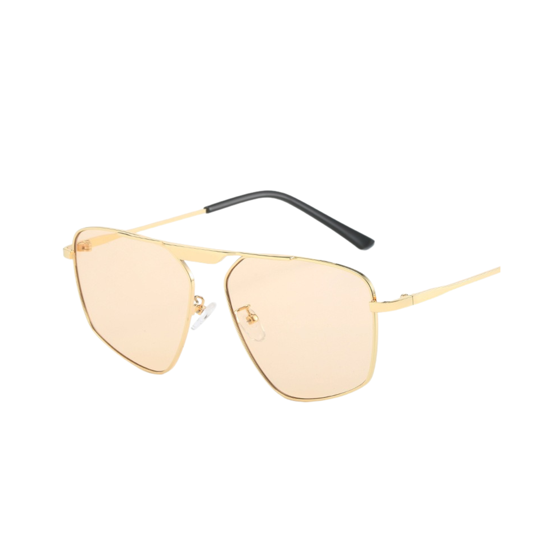 Retro Big Polygon Shape Frame Sunglasses