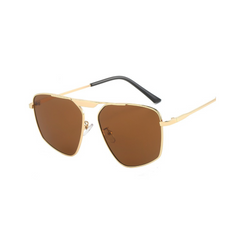 Retro Big Polygon Shape Frame Sunglasses