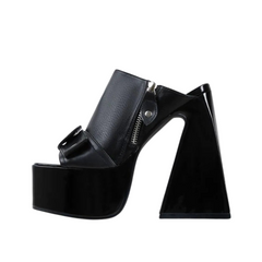 Square Open Toe Thick High Heel Sandals