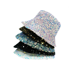 Casual Sequin Bucket Hat