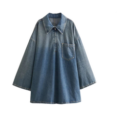 Oversize Loose Denim Short Dress