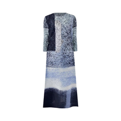 Casual Print Pleated A-Line Dress