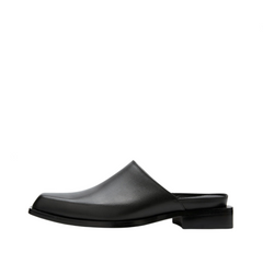 Casual Square Toe Leather Mules