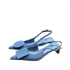Pointed Toe Slim Heel Buckle Strap Sandals