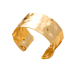 Wide Bump Pattern Open Cuff Bracelets