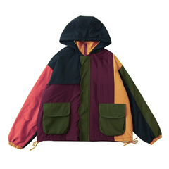 Colorful Hooded Thick Lined Jacket