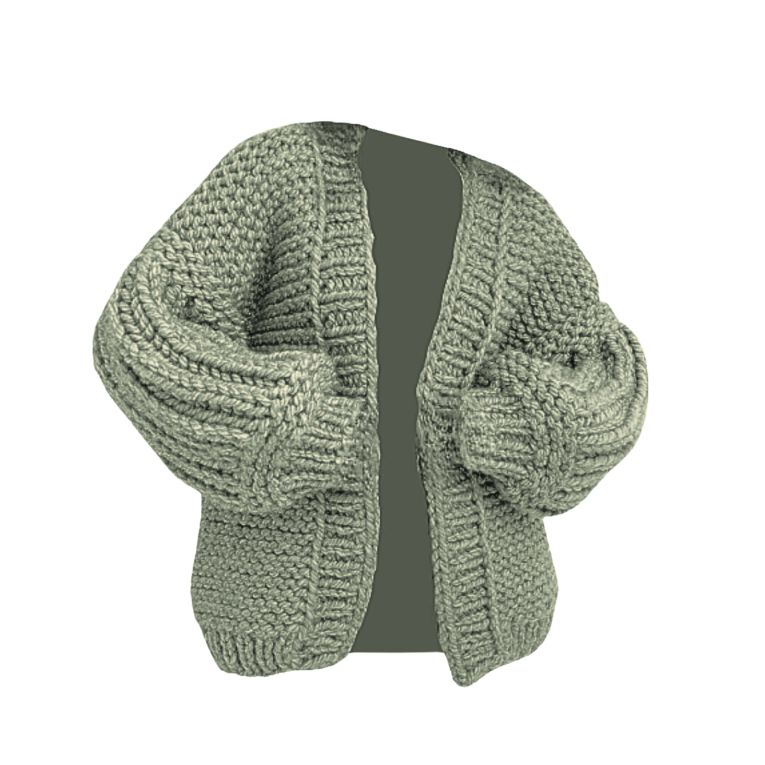 Chunky Oversized Knitted Balloon Cardigan